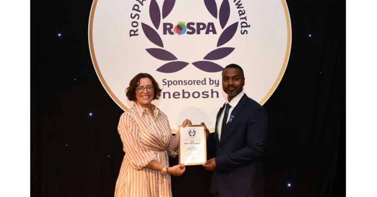 ADNOC Distribution logo along with the RoSPA Gold Award for Fleet Safety