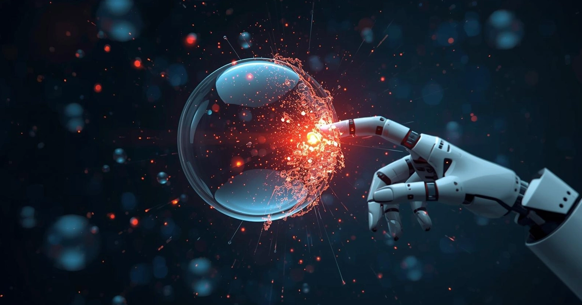 Graphic showing S&P 500 stock market growth forecast for 2026 driven by AI investments