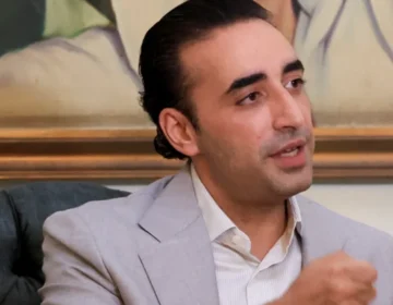 PPP Chairman Bilawal Bhutto Zardari addressing party workers during election campaign in Muzaffarabad
