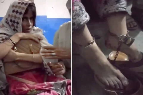 Rawalpindi police officers investigating a domestic violence case involving a locked up victim