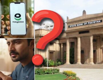 A person using mobile banking application easypaisa and jazzcash on smartphone explaining cooling period limit