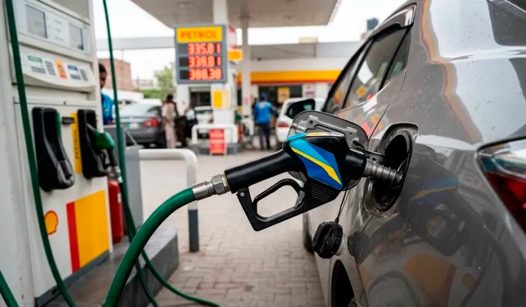A fuel pump nozzle inserted in vehicle fuel tank for refueling at a petrol pump