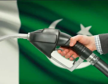 Fuel nozzle at a petrol pump station representing fuel price changes in Pakistan