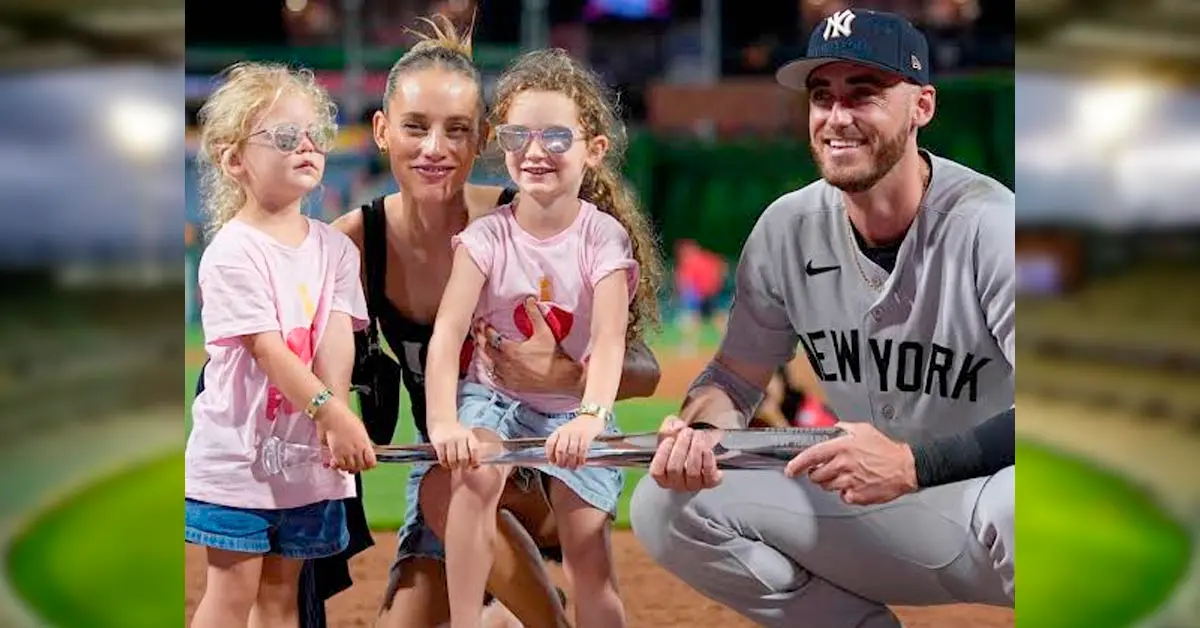 New York Yankees star Cody Bellinger celebrating with his family after winning the MLB All-Star Game MVP award