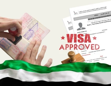 General Directorate of Residency and Foreigners Affairs (GDRFA) building or Dubai airport immigration counter terminal