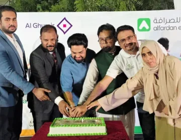 Pakistani community members celebrating Pakistan Independence Day event in Dubai UAE