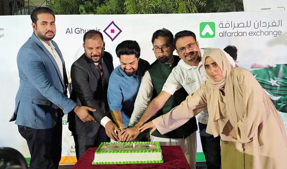 Pakistani community members celebrating Pakistan Independence Day event in Dubai UAE