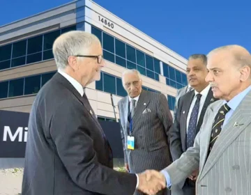 Prime Minister Shehbaz Sharif meeting with Gates Foundation Chairman Bill Gates in New York