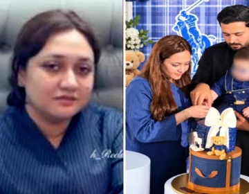 Pakistani YouTuber Rajab Butt and his wife Iman Fatima celebrating son's birthday together